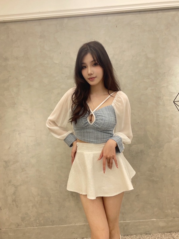 麻料傘裙 同面料安全褲～ 這不用多加介紹的傘裙😍😍