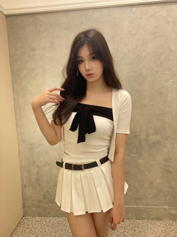 Amazing前綁帶蝴蝶結平口套裝 平口小可愛+短板小外罩 超實穿超甜超舒服