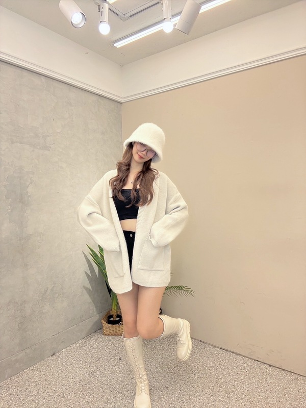 針織口袋外套 秋冬必備針織外套