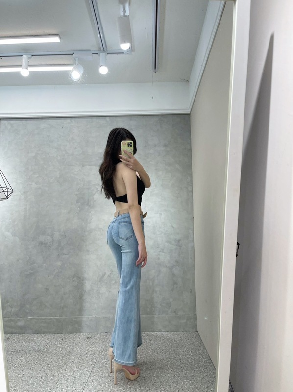 Amazing復古韓系牛仔喇叭褲 顯腿長神褲✨