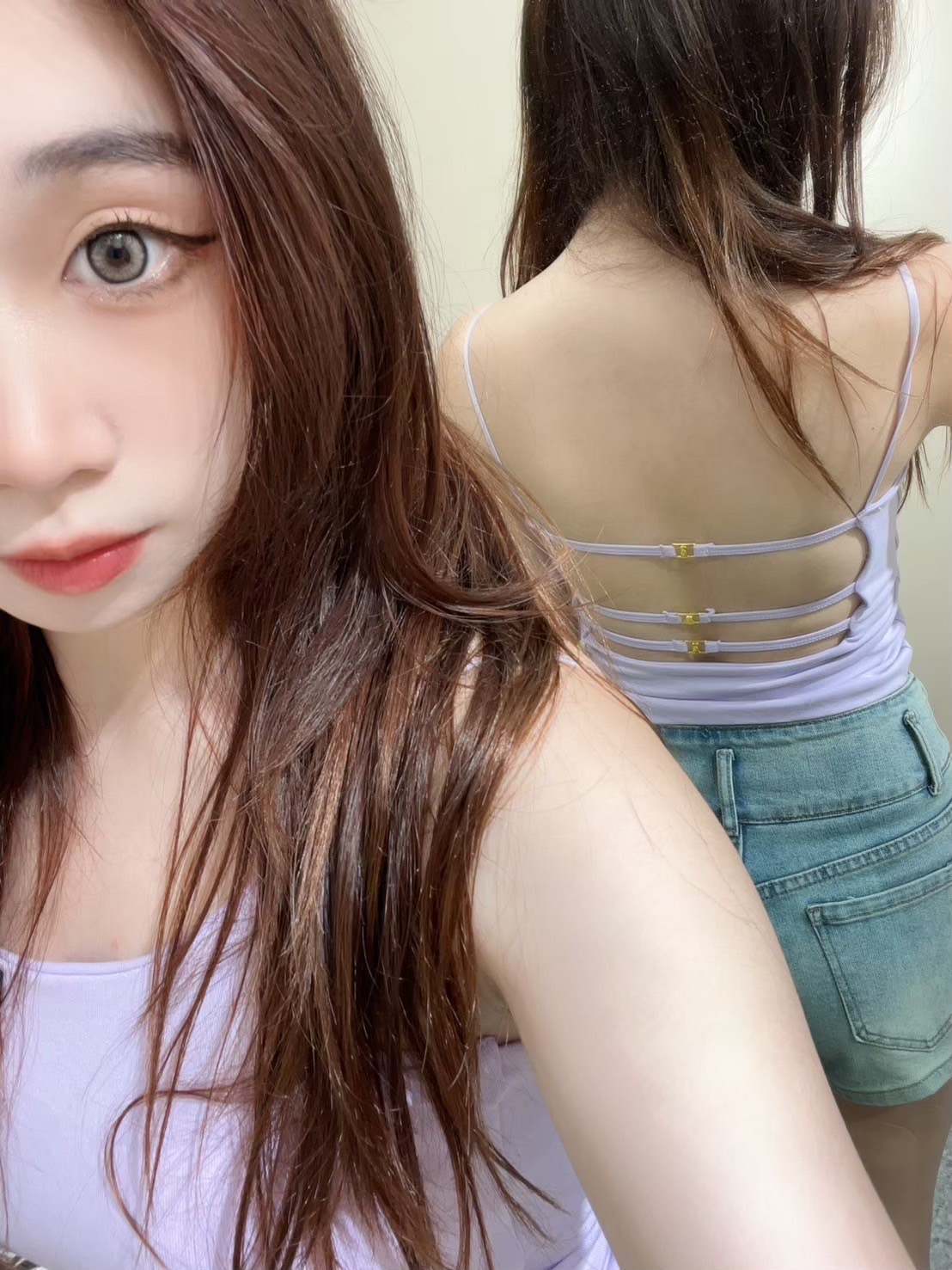 Deja amazing高磅數細肩帶美背可遮腰辣妹款小可愛